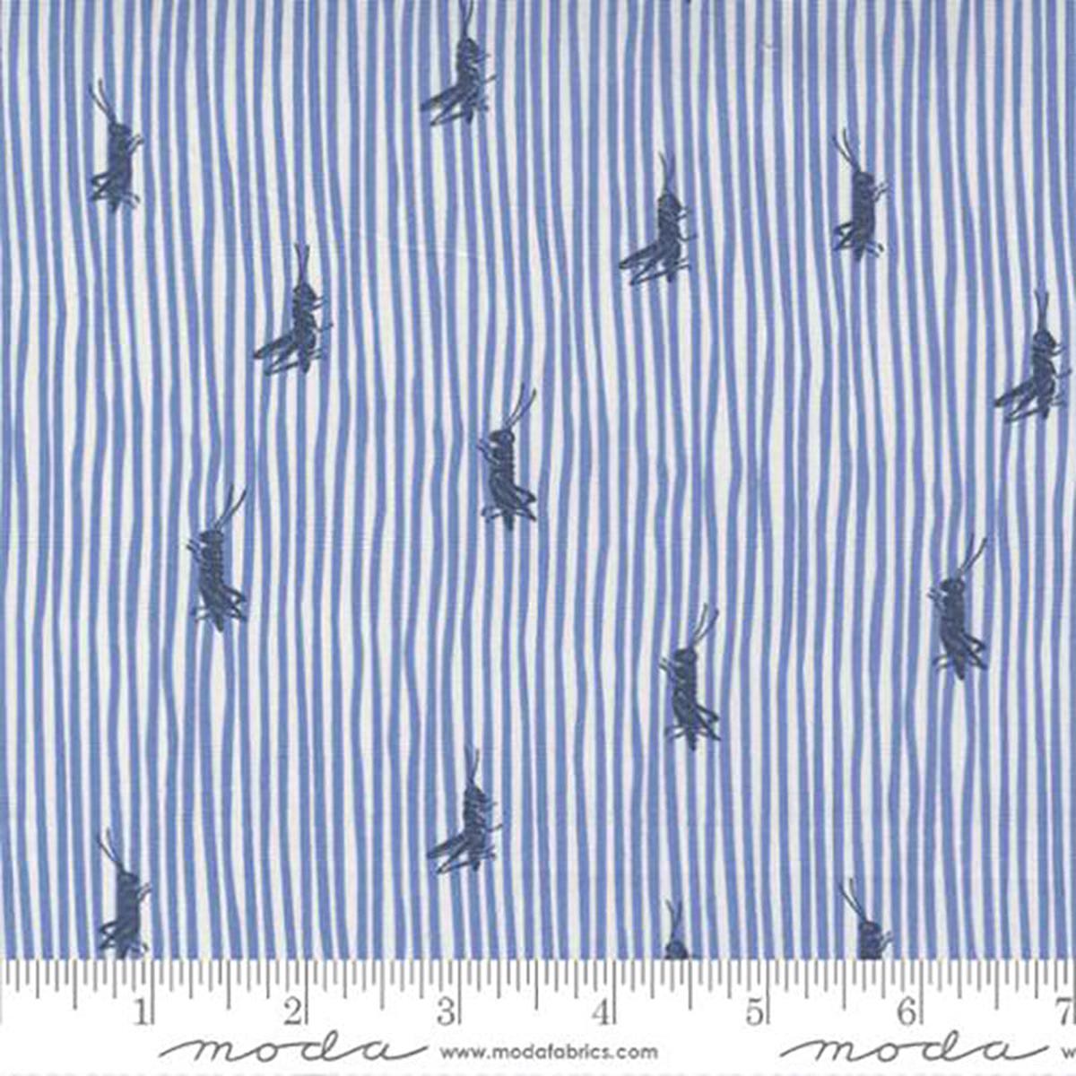 Garden Society Collection Grasshopper Stripe Cotton Fabric 11897