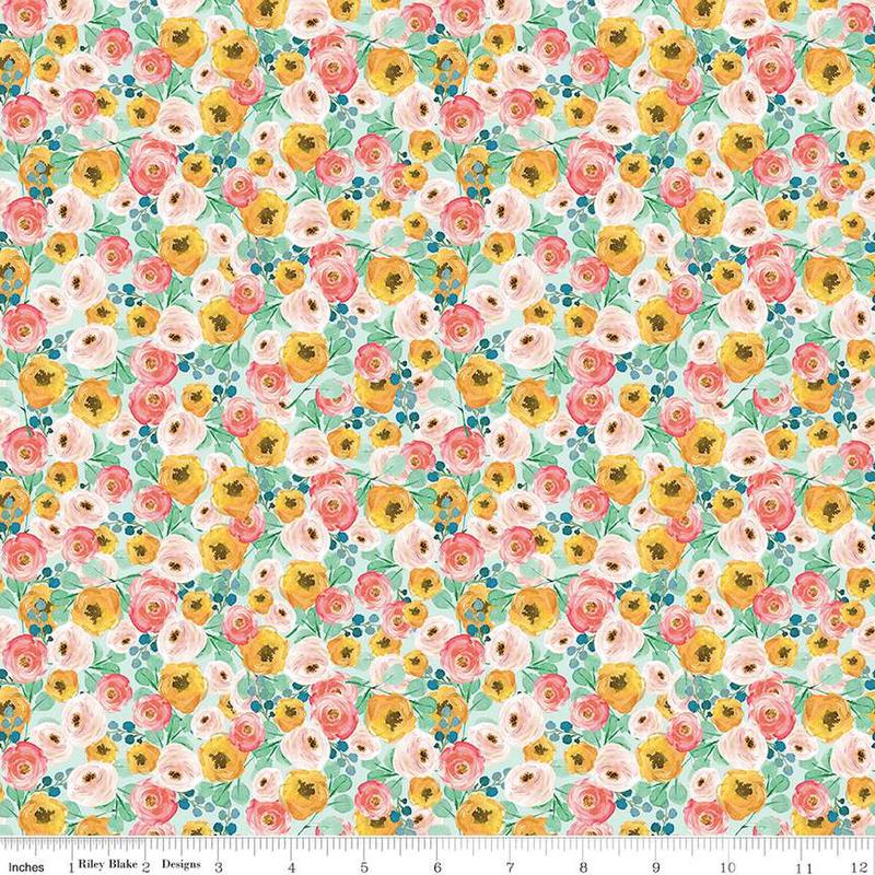 Spring Gardens Collection Floral Cotton Fabric C14112