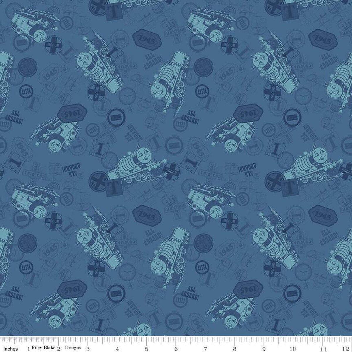 Thomas and Friends Collection Tonal Toss Cotton Fabric CD17011