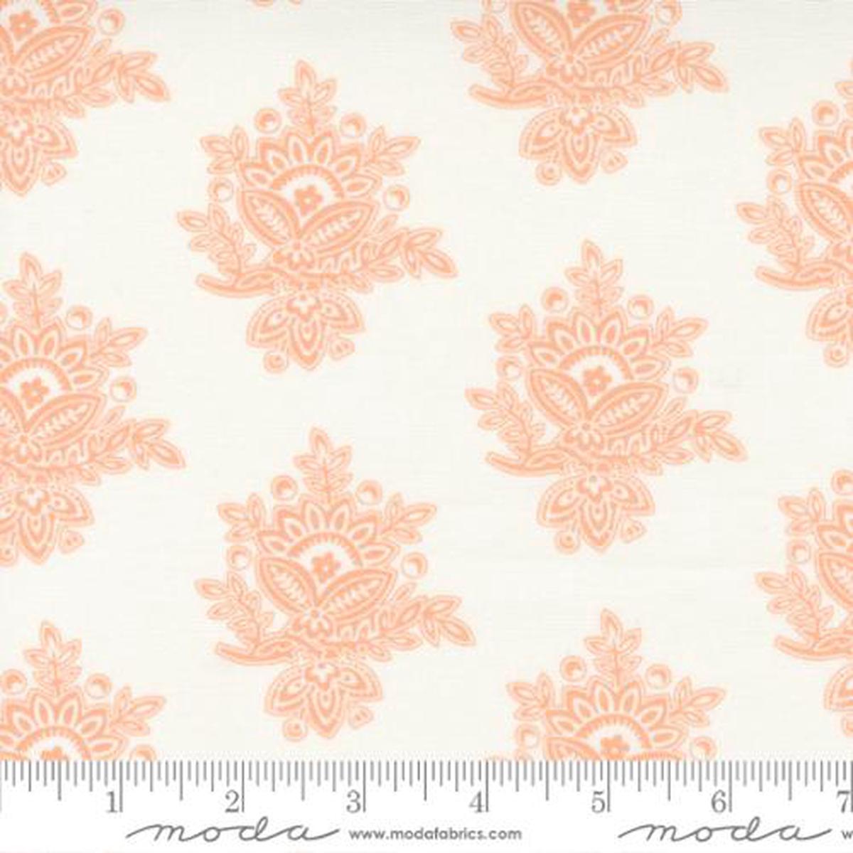 Cinnamon and Cream Collection Paisley Damask Cotton Fabric 20454