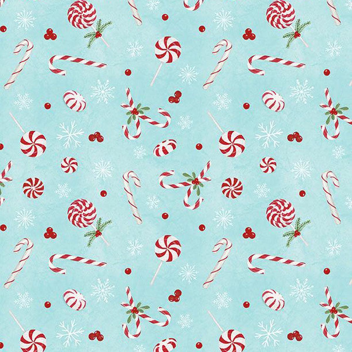 Frosty Merry-Mints Collection Sweet Toss Cotton Fabric 3017-27656