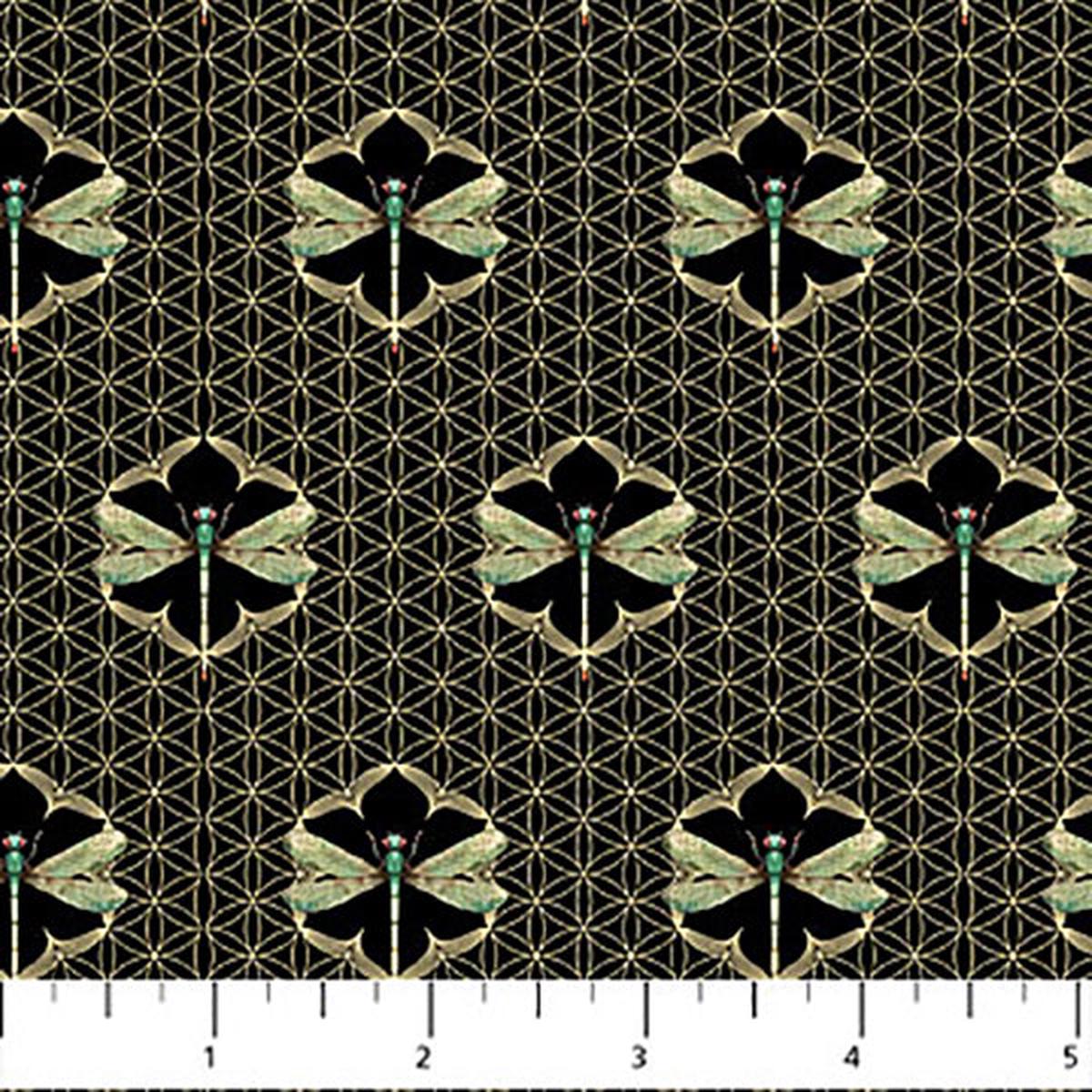 Water Lilies Collection Dragonfly Grid Cotton Fabric Water Lilies Collection Scallops Cotton Fabric 25062