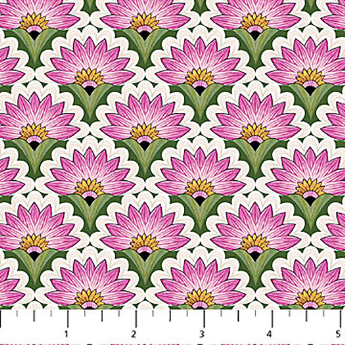 Water Lilies Collection Scallops Cotton Fabric 25061