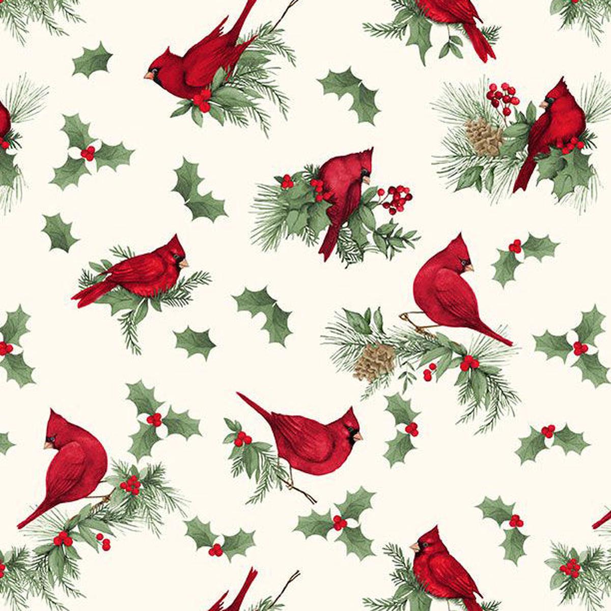 Cardinal Charm Collection Cardinal Toss Cotton Fabric 39930