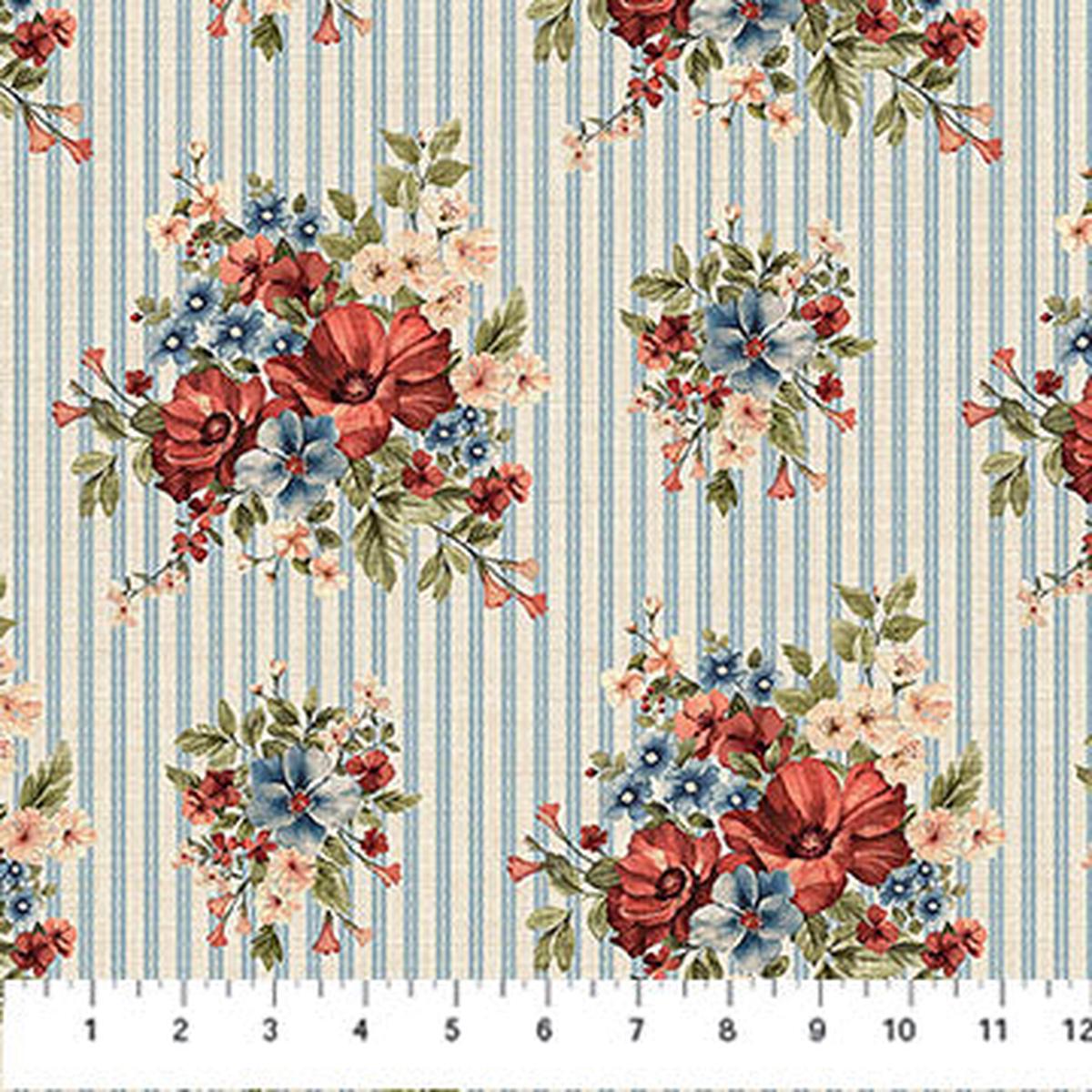 Farmhouse Sampler Collection Flower Bouquet Cotton Fabric DP28600