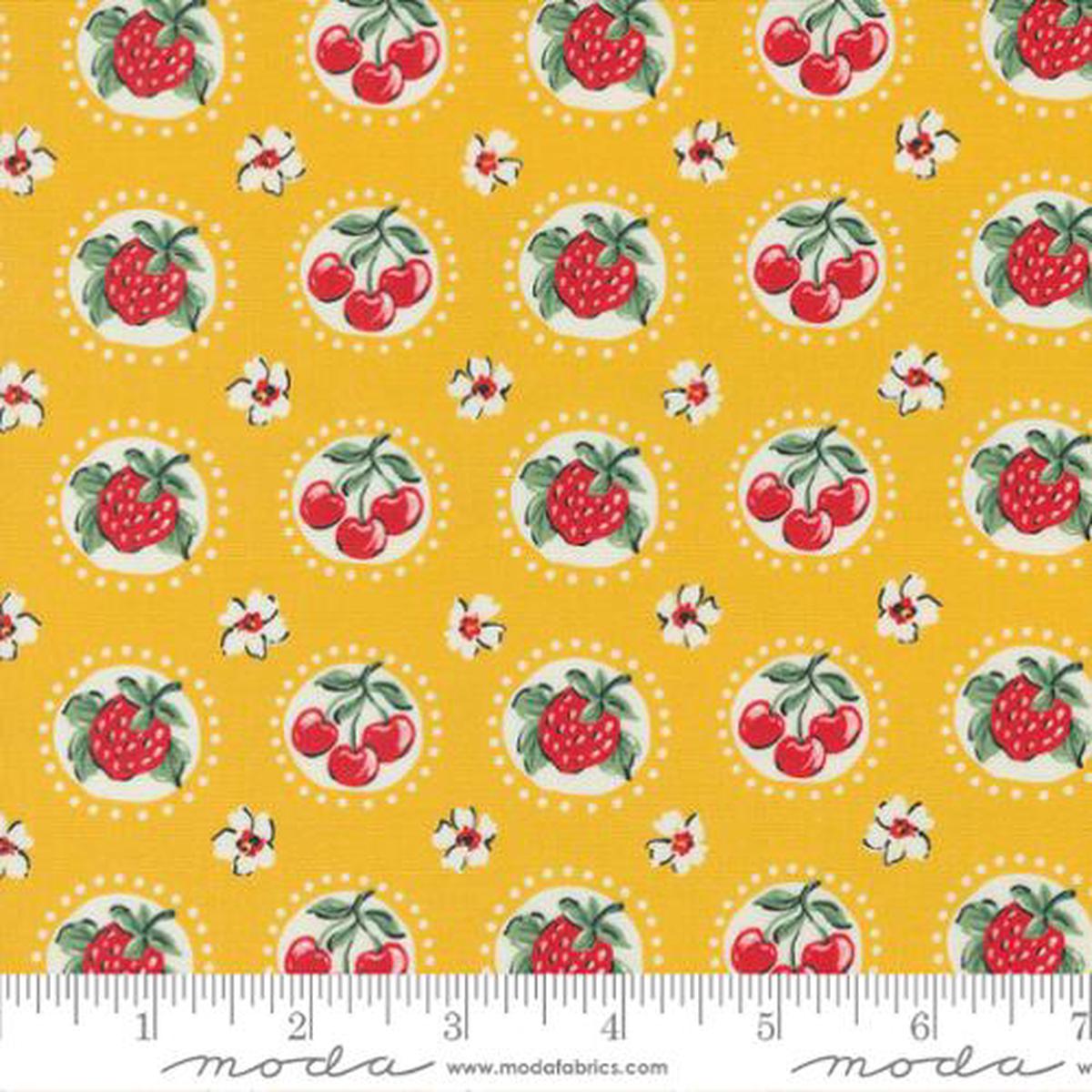 Julia Collection Cherry Strawberry Flower Cotton Fabric 11924