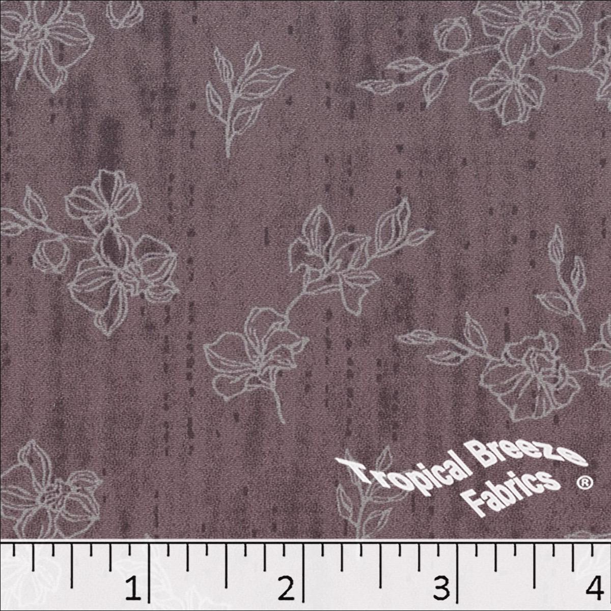 Koshibo Sketched Floral Print Polyester Dress Fabric 048530