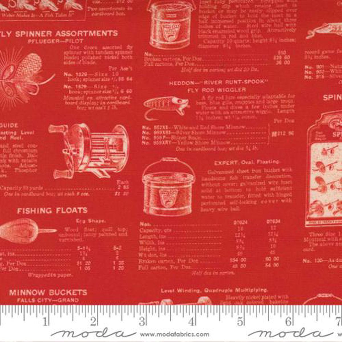 Outdoorsy Collection Fishing Tackle Cotton Fabric 7384