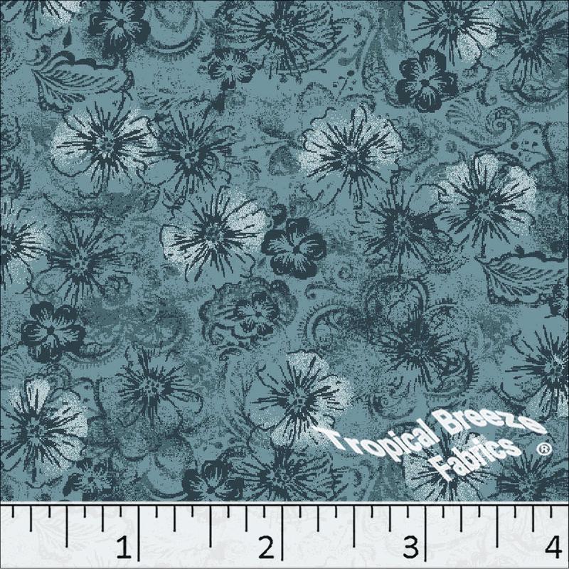 Poly Cotton Large Floral Print Dress Fabric 5818