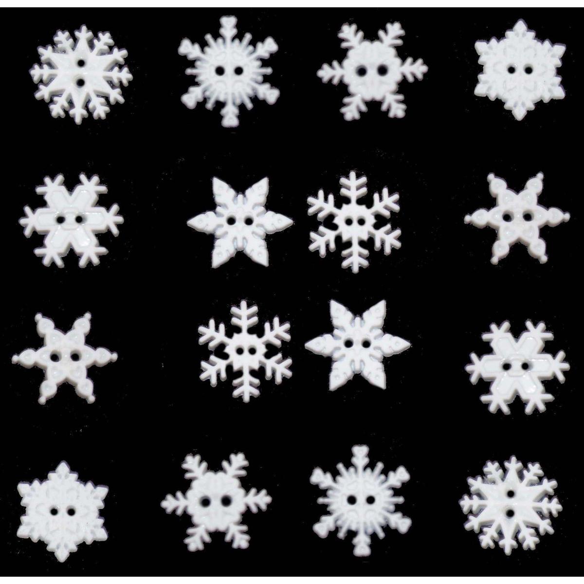 Buttons Sew Thru Snowflakes 2892