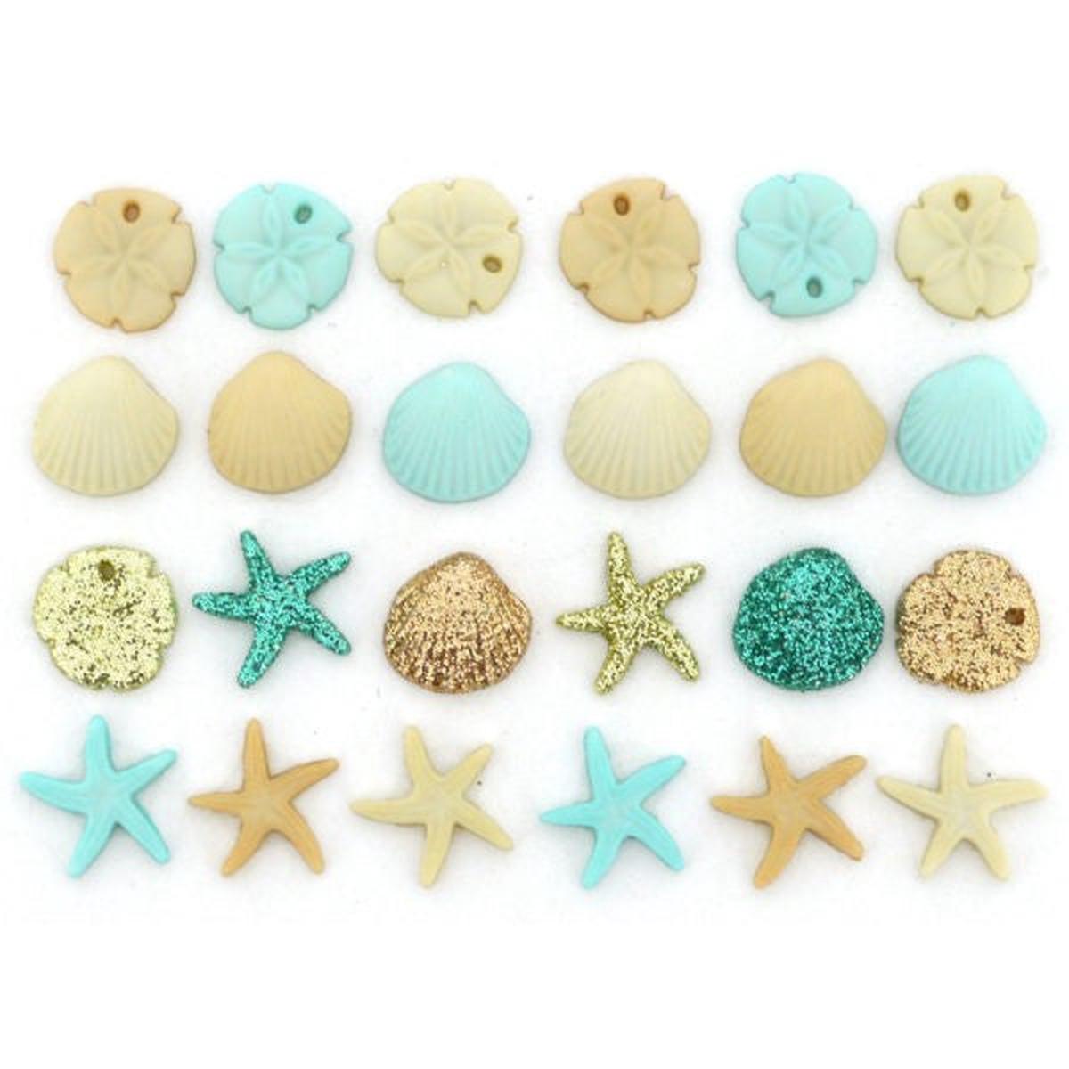 Buttons Tiny Seashells 1777