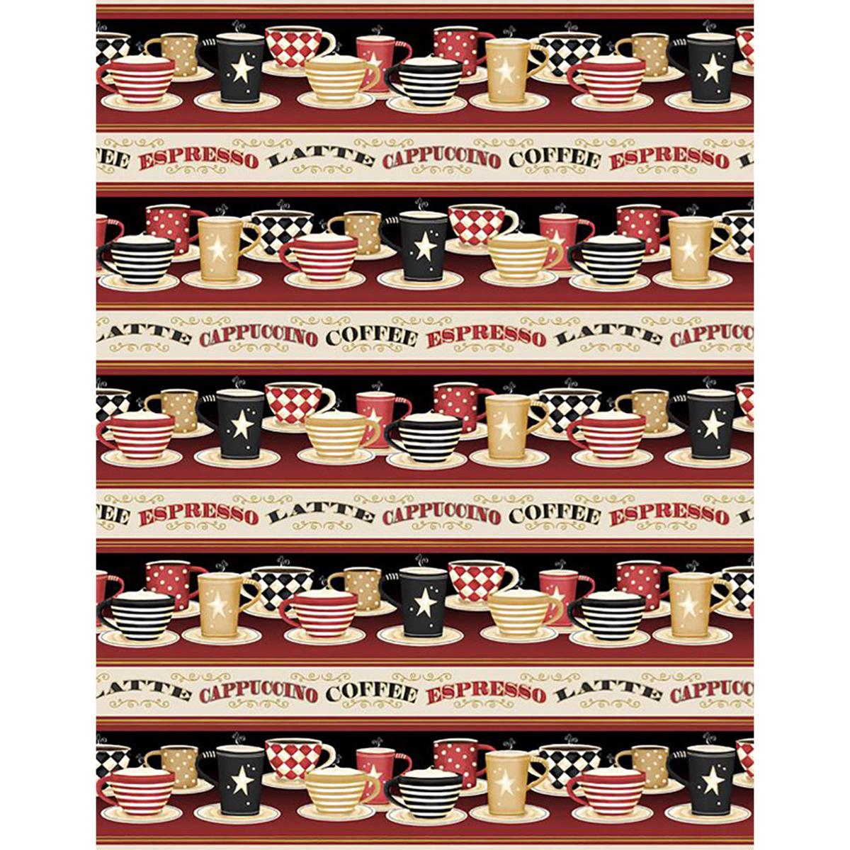 Coffee Always Collection Always Repeating Stripe Cotton Fabric 56069-932