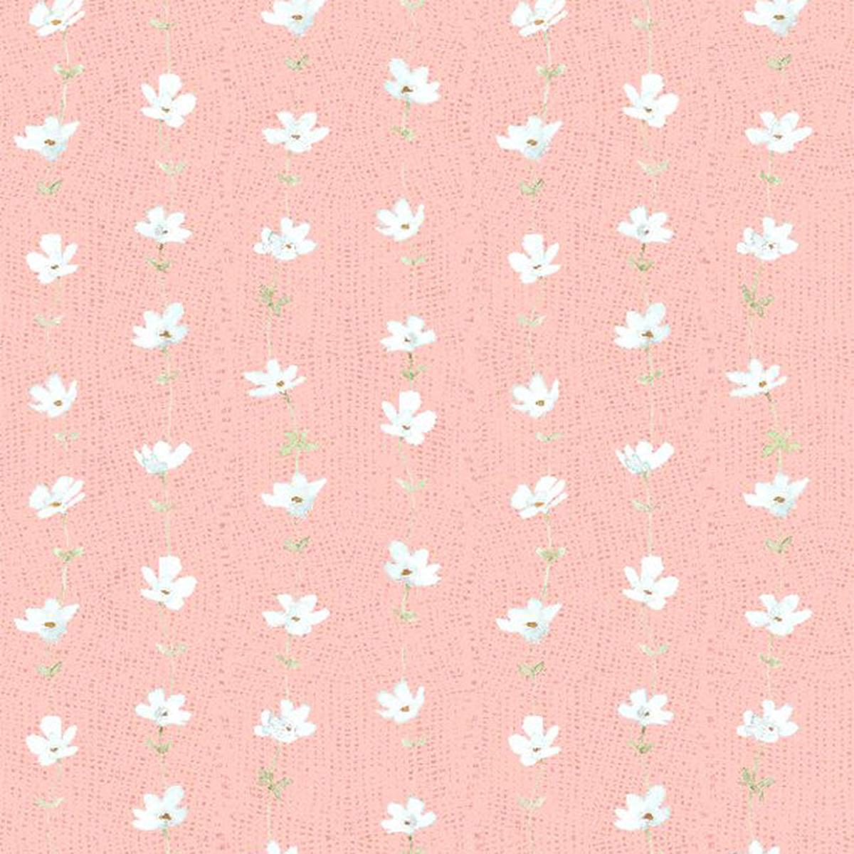 Daisy Days Collection Floral Stripe Cotton Fabric 83313
