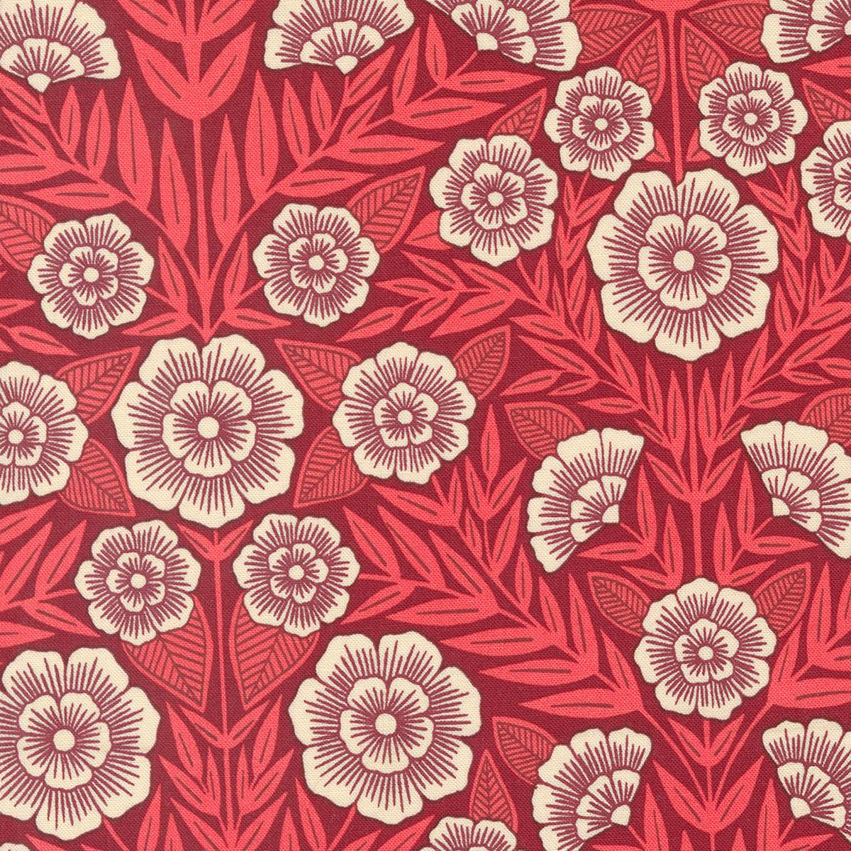 Flower Press Collection Floral Print Cotton Fabric 3300