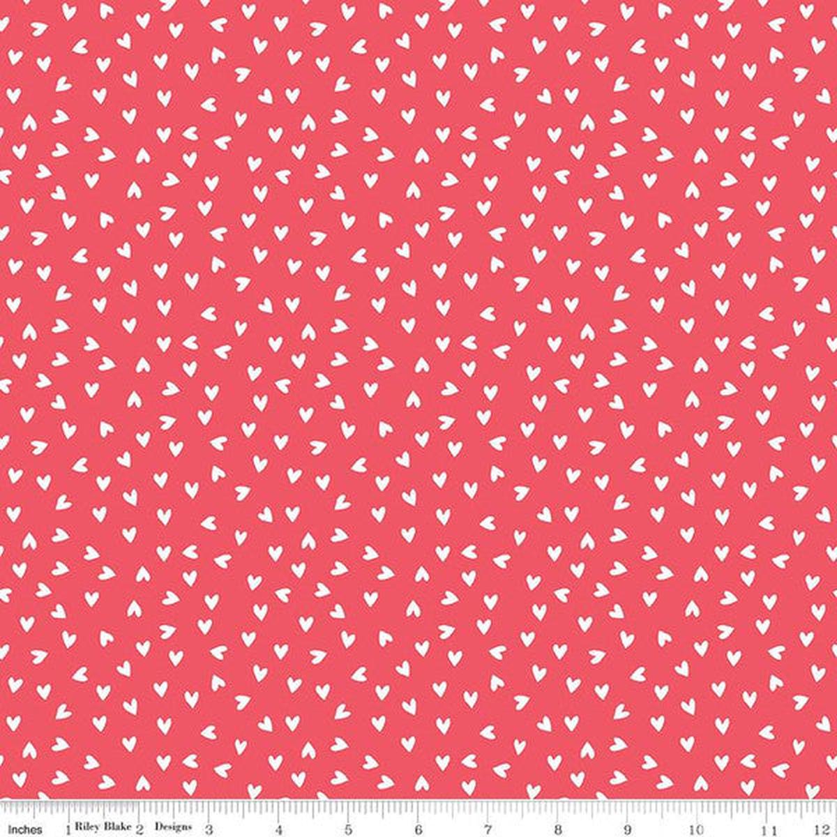 My Valentine Collection Heart Toss Cotton Fabric C14154