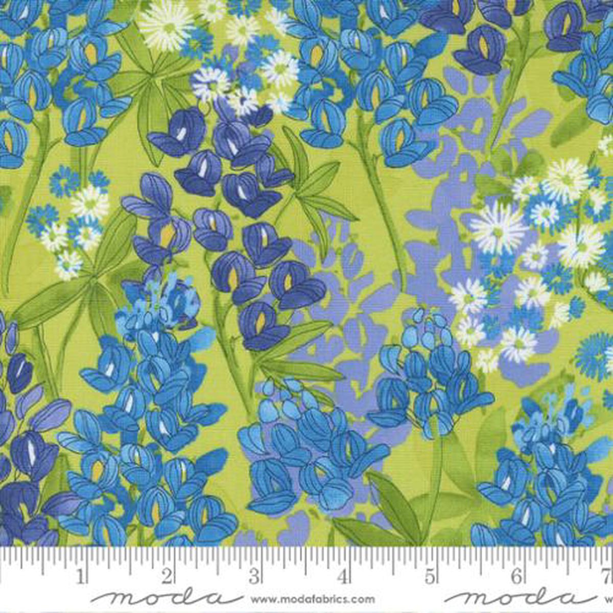 Wild Blossoms Collection Bluebonnet Florals Cotton Fabric 48732