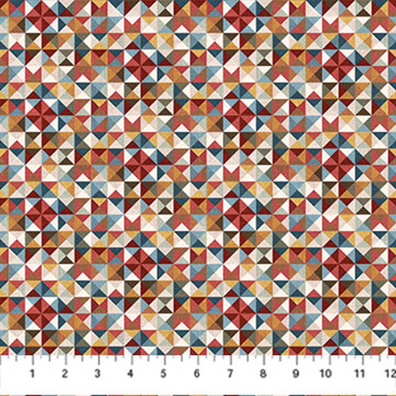 Barn Quilts Collection Quilt Geo Cotton Fabric DP27318-12