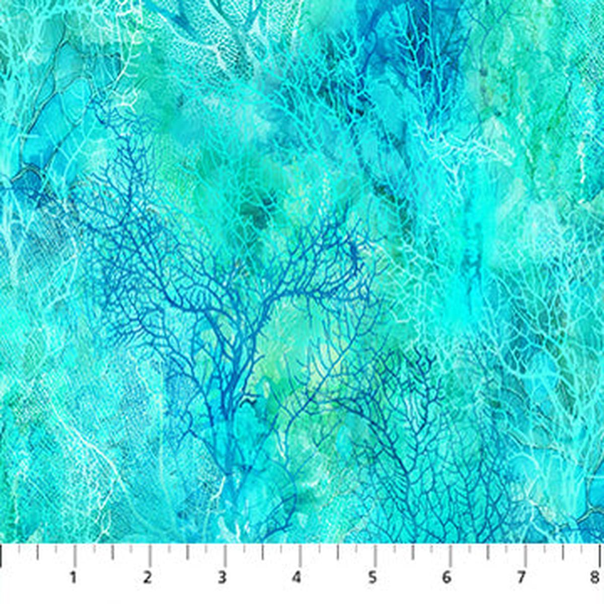 Coral Reef Collection Coral Silhouettes Cotton Fabric DP28881-66