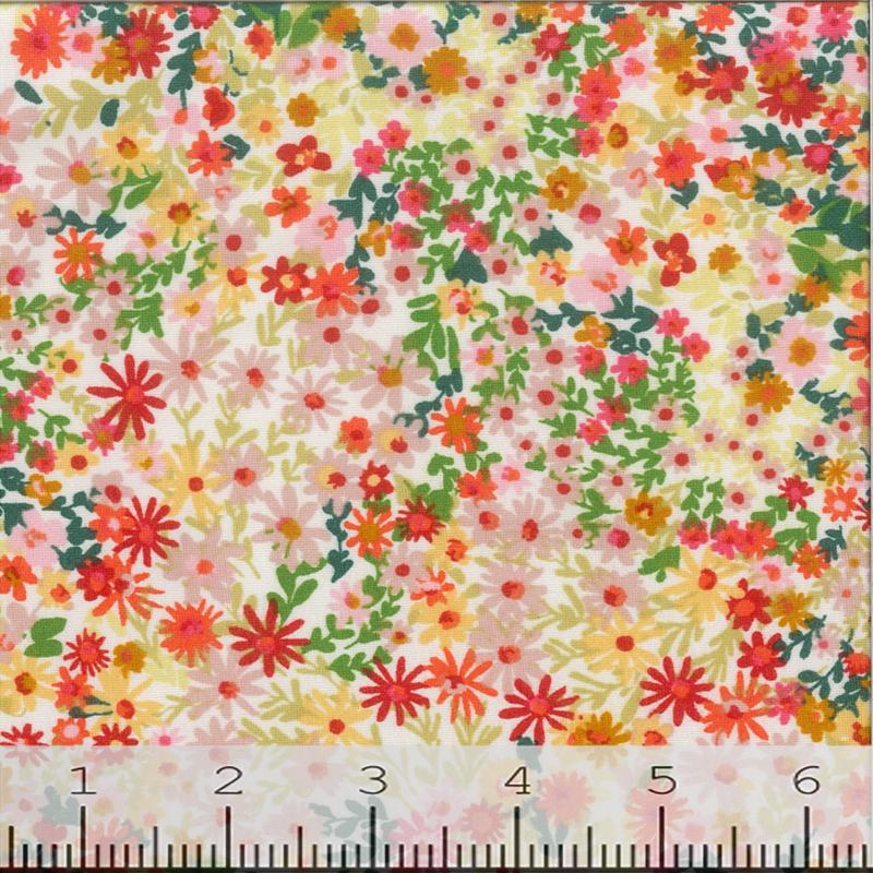 Double Brushed Floral Print Fabric 13006