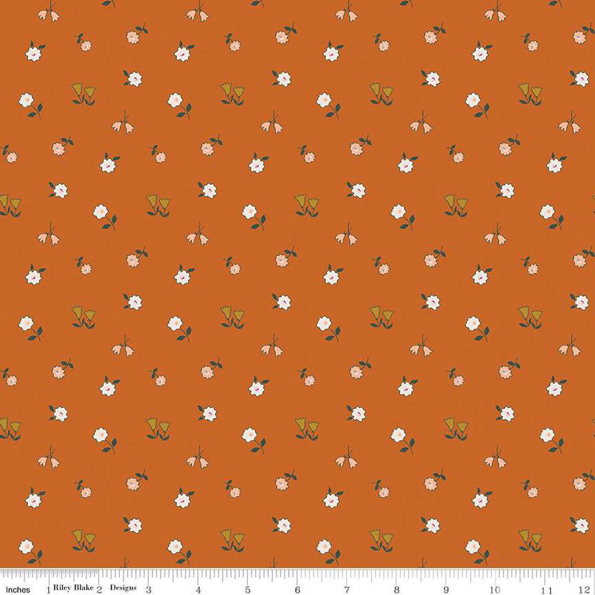 Forgotten Memories Collection Scattered Flowers Cotton Fabric C12752