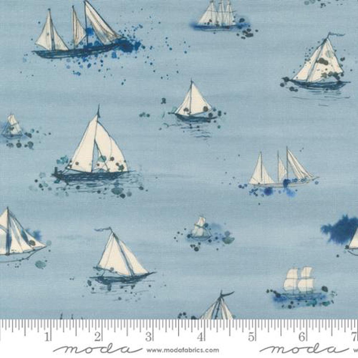 Longshore Collection Novelty Boats Cotton Fabric 24612
