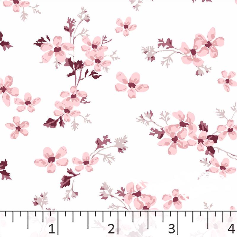 Standard Weave Floral Print Poly Cotton Fabric 6245