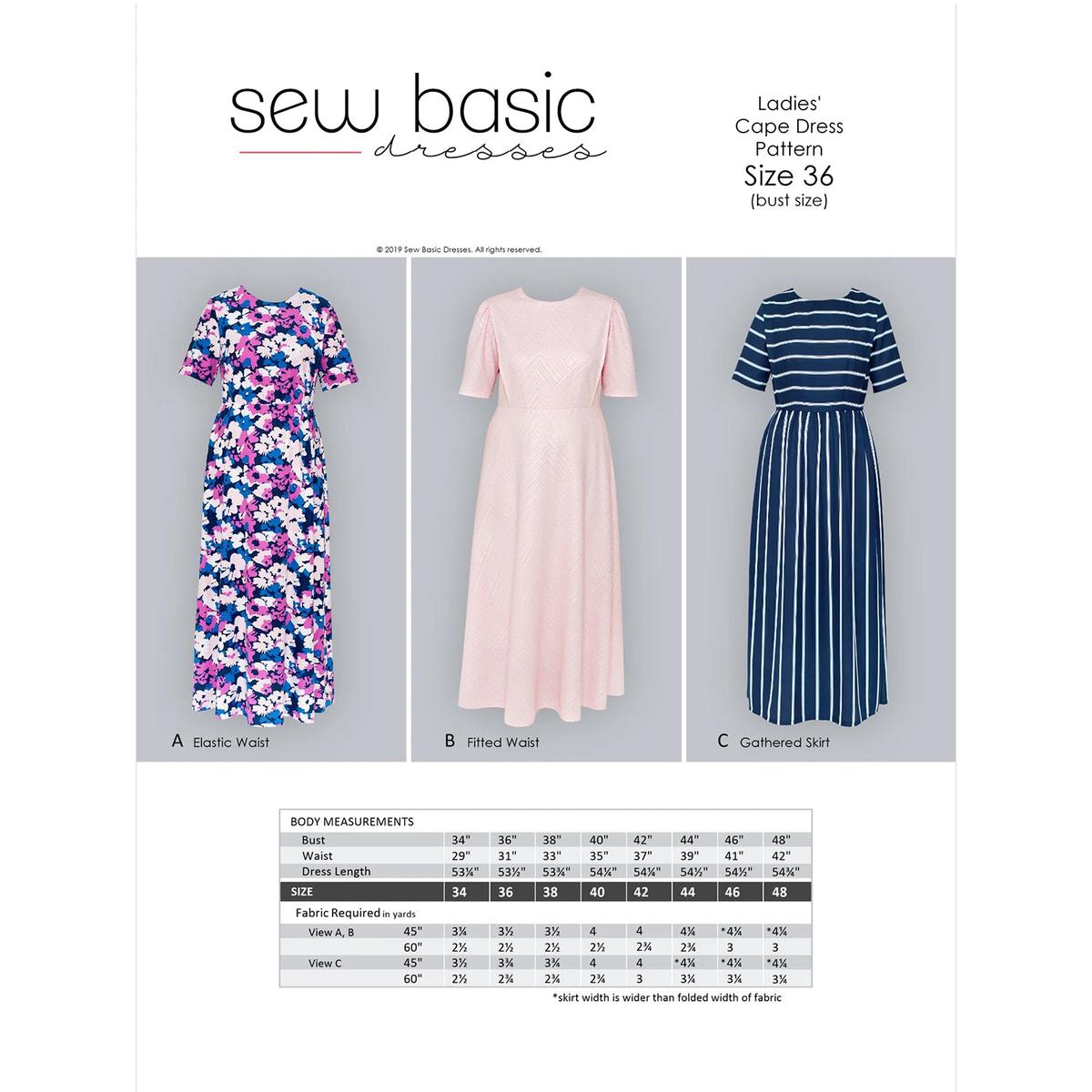 Women's Cape Dress Pattern