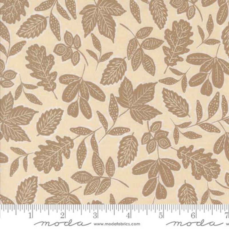 Foraged Found and Hand Me Down Collection Scattered Leaves Cotton Fabric 45633