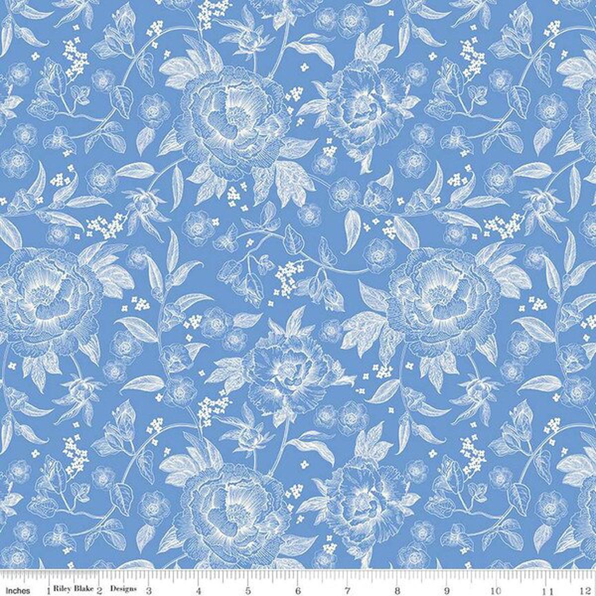 Penelope Collection Large Floral Cotton Fabric C16640