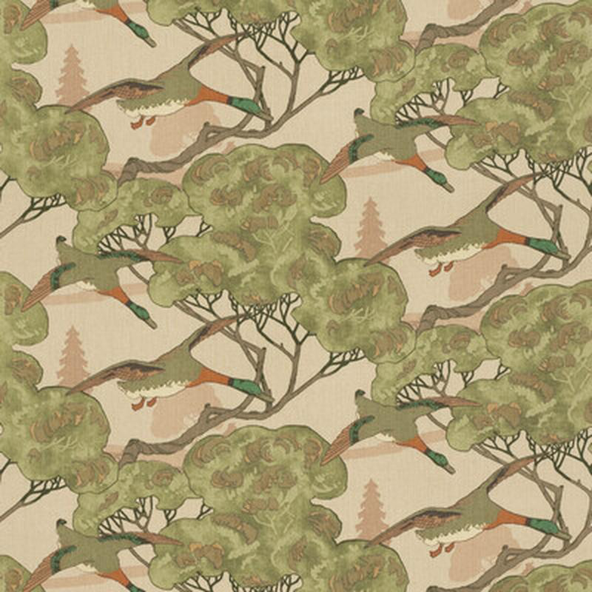 Flying Ducks Plaster by Mulberry Fabric