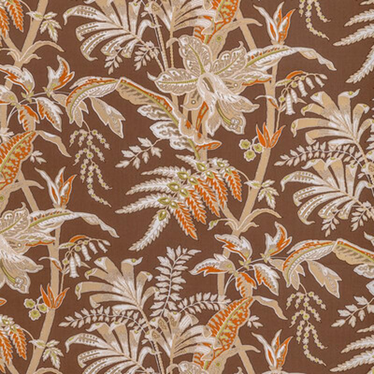 Seychelles Cotton Print Mocha by Brunschwig 038 Fils Fabric